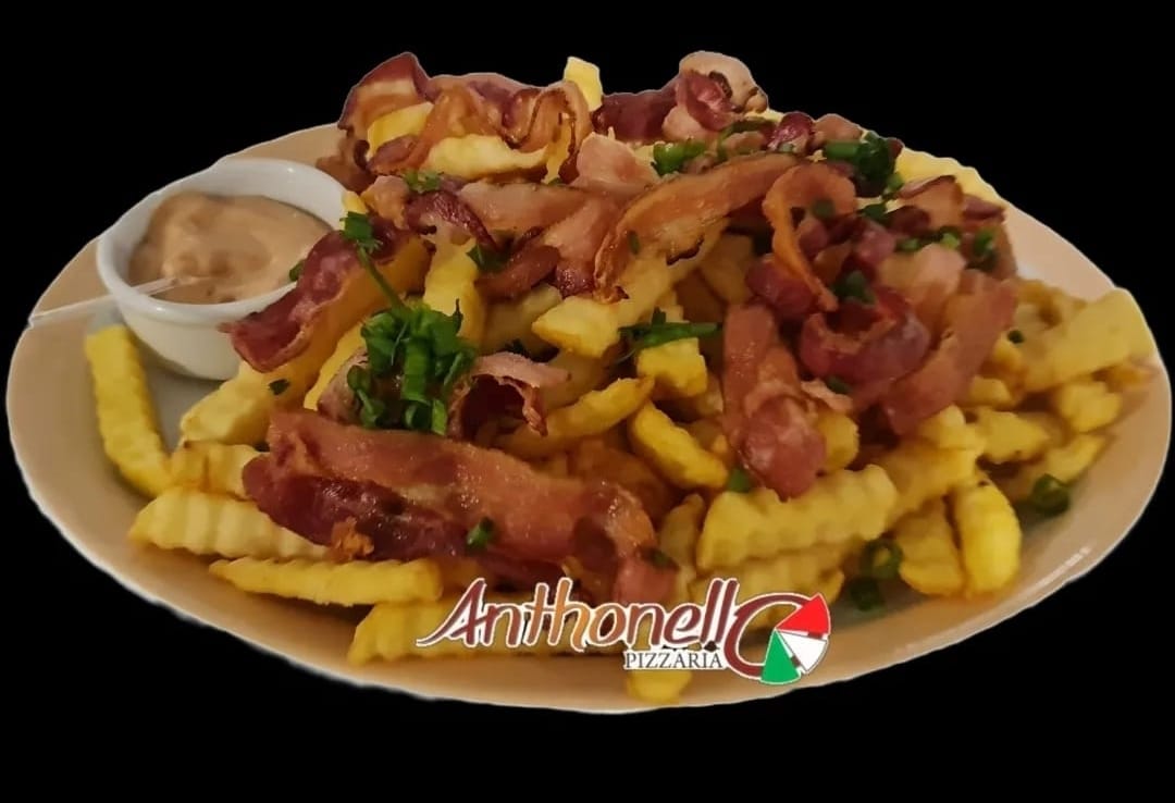Batata Frita com bacon 