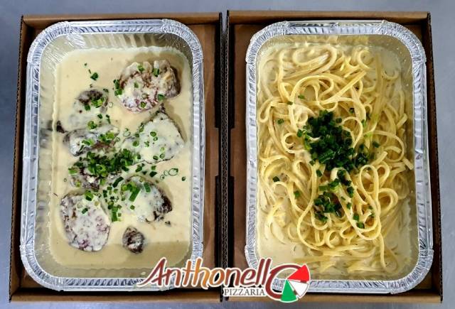 Fettuccine ao Molho Mostarda com Escalopes de Mignon